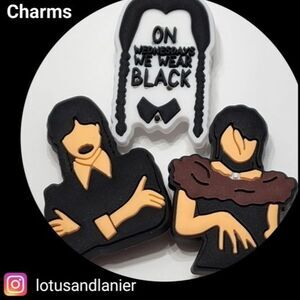 Shoe Charms "Wednesday" Set of 3